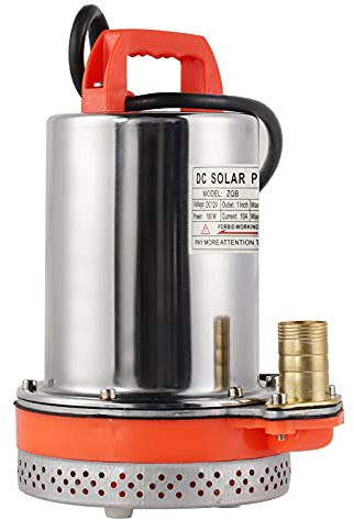 Generic Pompa Sommergibile a Batteria CC Potente Pompa Ad Acqua Solare Dispositivo di Pulizia per Piscine in Acciaio Inossidabile con Sollevamento da 8 M per Serbatoi di Acqua Dolce (12V)