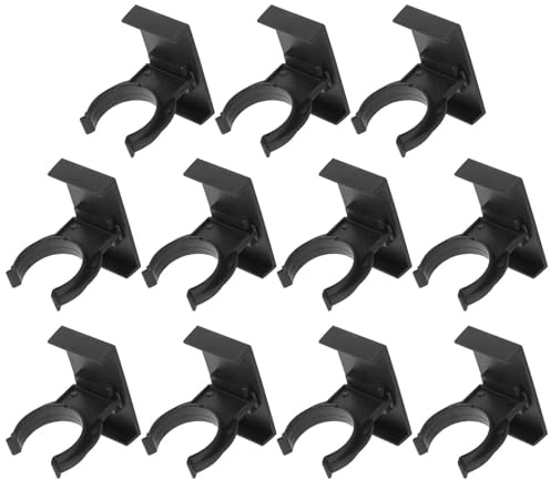 GANAZONO Clip Livellamento per Mobili in Plastica Nera, 20 Pezzi | Ganci Zoccolo Cucina, Regolatori Armadio, Fissaggio per Gambe, Struttura Robusta