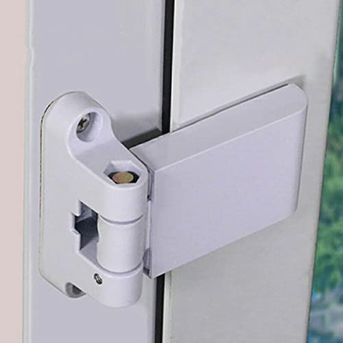 Queenbox Charnière de Porte Drapeau, charnière de Porte Robuste en PVC, charnière pour Porte et fenêtre en Acier et Plastique, Blanc