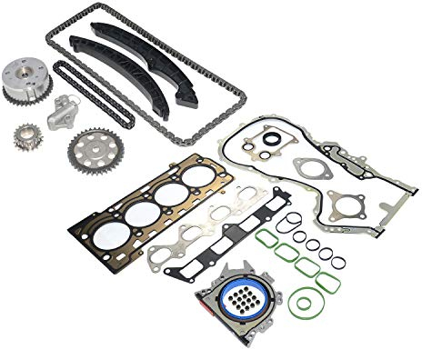 Bisenia Kit catena distribuzione VVT e guarnizioni coperchio testa compatibili con 1.4 TSI CAX CAV CTH BKG AXU 1.6 FSI BLP 03C109287G 03C109287F