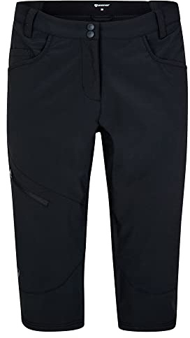 Ziener Damen NIOBA Outdoor-Shorts/Rad- / Wander-Hose - atmungsaktiv,schnelltrocknend,elastisch,3/4,Knielang, Black, 34