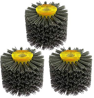 Spazzola Filo，Spazzola In Nylon Smerigliatrice angolare abrasivi filo di nylon spazzole P80 sbavatura di lucidatura di lucidatura ruote for mobili in legno Spazzola Metallica Per Trapano ( Color : 3 p