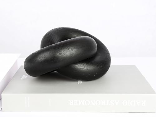 Decorzmozo Coffee Table Decor Book Shelf Decor Accents Home Decor Decorative Object Modern Farmhouse Home Decor Wood Knot Decor Chain Link Decor (Black)
