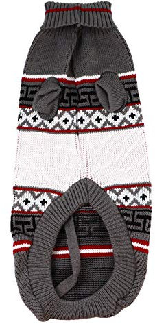 minkissy Haustier-Weihnachtspullover Weihnachtskostüme Für Hunde Welpenzubehör Hund Santa Anzug Bedrucken Von Hundebekleidung Hund Rentier Kostü Welpe Stricken Kleider Mantel Warm Halten