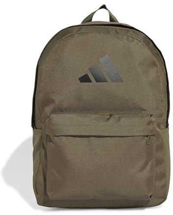adidas Mixte CLASSIC 3BARS BACKPACK, olive strata/black, One Size