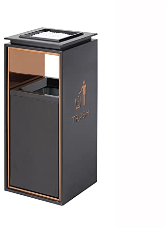Aschenbecher Mülleimer Edelstahl-Mülleimer, Aschesäule, Hotellobby mit Aschenbecher, kommerzieller vertikaler Ascheeimer for den Außenbereich Stehender Aschenbecher im Freien für die Terrasse (Color