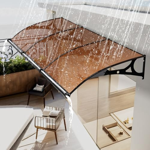 Vordach Für Haustür überdachung Terrasse Leise Halterung Aus Aluminiumlegierung, Starke Tragfähigkeit, Regen- Und Schneesicher