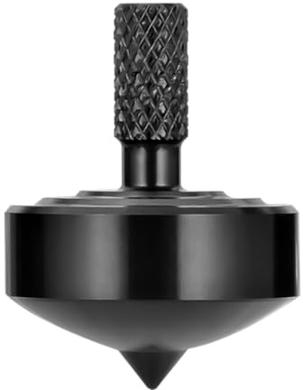 Präzisions-Metallkreisel, perfektes Gleichgewicht, Lange Rotationszeit von mehr als 10 Minuten, tragbares EDC-Tischspielzeug (Schwarz Stil 2)