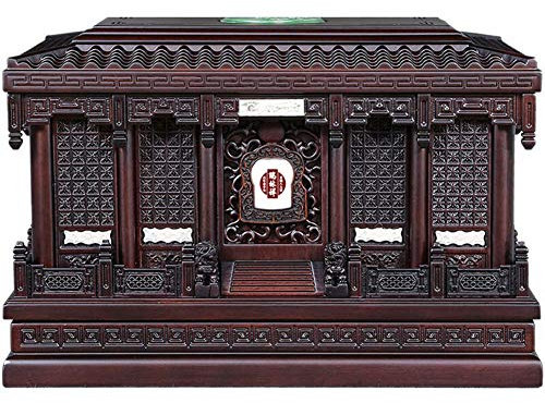 Urne für Asche, Bestattungszubehör, Massivholzmaterial, feuchtigkeitsbeständig, kann menschliche Asche lange aufbewahren, perfektes Souvenir, exquisite Dekoration, 33,5 x 22 x 22,5 cm Interesting life
