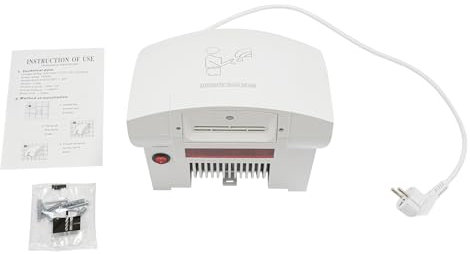 DHQCQL Secador de manos eléctrico, 1200 W IPX4, secador de manos eléctrico automático para montaje en pared, 40-65 ℃, secador de manos compacto con aire caliente para baño en casa, inodoro, 24 x 23 x