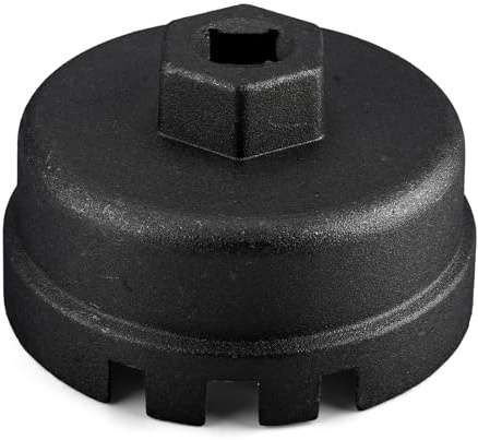 VAGCARS Chiave per filtro dell'olio, 14 scanalature, 6 fessure, strumento di rimozione del filtro dell'olio, chiave per tappo filtro olio in alluminio da 64 mm, compatibile con Toyota, 4 Runner, Prius
