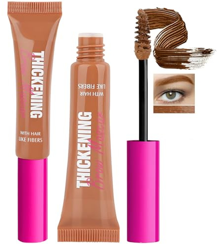 Eyebrow Gel with Waterproof Formula, Long-Wear, Volumizing Brow Gel with Buildable Creamy Formula for Color and Structure, Non-Sticky, Smudge-Proof Instant Brow Styler (Auburn)
