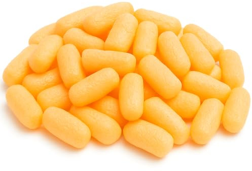 Verpackungschips Orange Zylinderform Bio | aus Maisstärke | 100% biologisch abbaubar und kompostierbar Füllchips Polsterchips Polstermaterial Füllmaterial (50)
