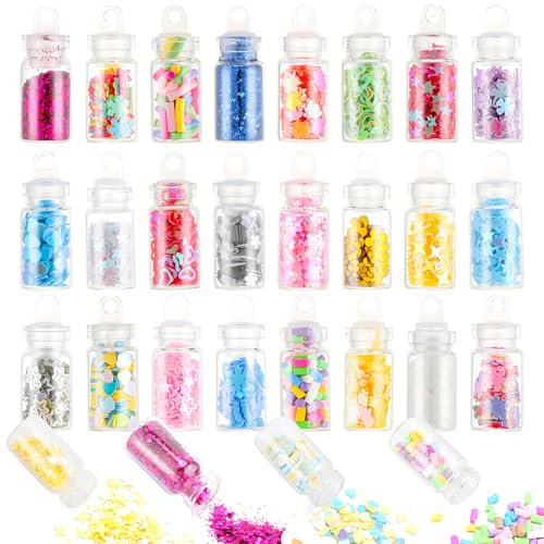 metagio 24er Farben Mini Glitzerpulver Set Chunky Glitter | Für Basteln, Party & Make-up.24 Farben, fein & vielseitig – ideal für Karten, Nageldesign & DIY-Projekte