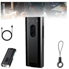 K3 Ultra Multi EDC Keychain Tool, Mini Keychain Flashlight 800 Lumens with Diffuser Clip, Pocket Light Hat Lamp Camp Lantern, Automatic Dimming Multi-Functional Portable Mini Flashlight (Black)