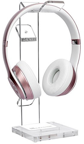 GeekDigg Headphone Stand Gaming Headset Holder For Desk Cable Organizer & Cellphone Stand for All Headphones Size headphone Holder Set for Gaming PC Accessories Gaming Station Transparent