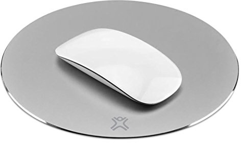 XtremeMac -Tapis de Souris - pour Souris à Bille, Optique ou Laser- Accessoire pour Mac - Aluminium - Revêtement antidérapant - Silver