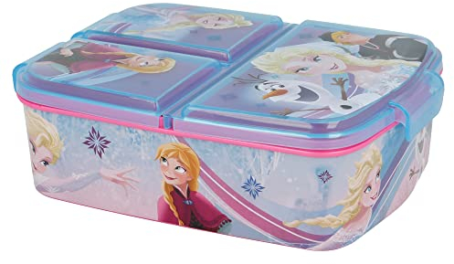 Stor Frozen (Disney) | Sandwich-Box für Kinder mit 3 Fächern - Snack-Halter - dekorierte Lunch-Box