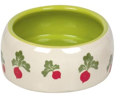 Nobby Nager Keramik Futtertrog Radish, Ø 14,5 x 5,5 cm, 0,5 l, 1 Stück