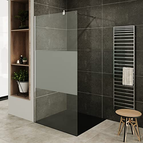 ROMA Paroi de douche Italienne verre 10 mm centre-opaque 160 x 200 cm