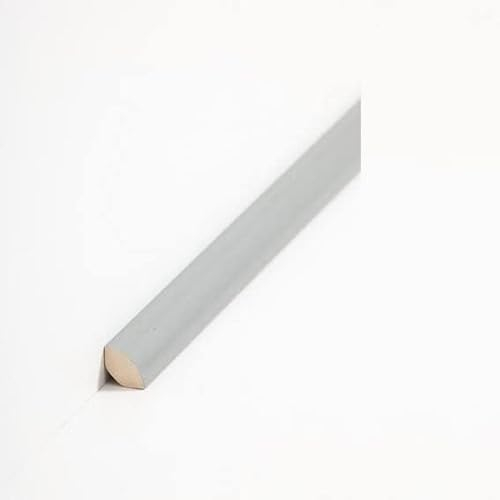 Südbrock | Viertelstableiste 14.25 | Dunkelgrau | 14 x 14 x 2000 mm | lackiert | Sockelleiste Massivholz | Fußbodenleiste | elegantes Design | 10 Meter