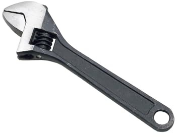 TopHomer Kleiner Schraubenschlüssel, 4 Zoll, 100 mm, verstellbarer Schraubenschlüssel, rutschfester Mini-Maulschlüssel für Reparatur und Wartung, schwarz