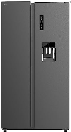 Cecotec Frigorífico Americano de 559 Litros Bolero CoolMarket SBS 562 Dark D. 177 cm de Alto y 90 cm Ancho, Clase D, Sistema Multi Air Flow, Total No frost, Motor Inverter Plus