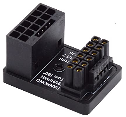NFHK 12VHPWR ATX3.0 PCI-E 5.0 Stromversorgungs-Modularadapter männlich zu weiblich aufwärts gewinkelt 360 Grad für 4080 5090TI 16Pin 12+4P Grafikkarte
