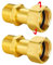 2 Stück Messing Verschraubung beide Seiten gleich G1/2 x G1/2 Zoll AGxIG (AG Ø 20,3mm x IG Ø 19,5mm),DN15,Messing Beweglich Verschraubung Durchgang G1/2,Verschraubung IGxAG G1/2 mit Dichtung
