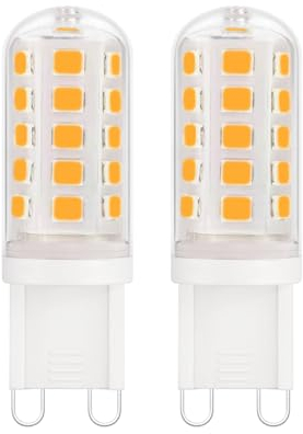 YzzYzz G9 LED Lampe Warmweiß - G9 LED 2700K 3W entspricht 40W Halogenlampe, Glühbirne 410 Lumen, Kein Flackern Lampen 360° Abstrahlwinkel, Nicht Dimmbar Leuchtmittel 2er Pack