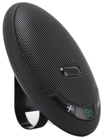 Gugxiom Bluetooth 5.0 in Car Speakerphone • with Back Clip • Wireless Car Kit for Handsfree Talking • Motion Auto On • Siri Google Assistant Support • 4W Speakers