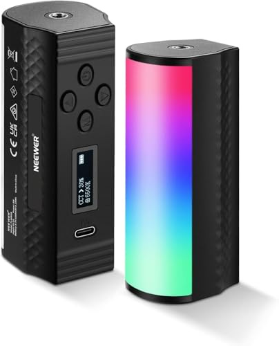 NEEWER Bâton Lumineux magnétique Portables, Mini Stick Light LED RGB 360° avec Batterie Rechargeable 2500mAh, 2500-8500K Dimmable Camera Lumiere Video pour Photo TikTok Youtube Vlog, TL96RGB, 3 Packs