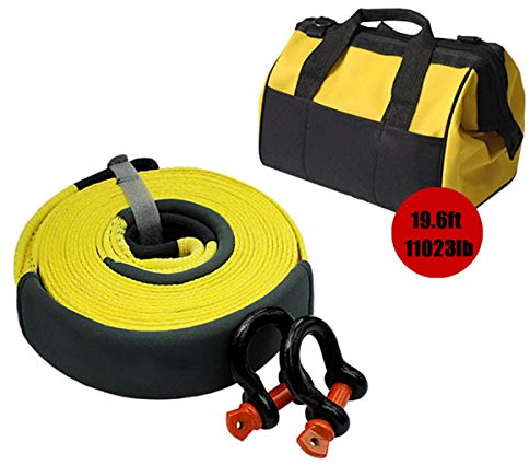 BomDog Abschleppseil, 6 M Langes Abschleppseil, Hochfestes Nylon-Zugseil Für Autos, Mit 2 Sicherheitshaken/a/6M/5T