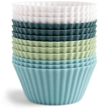 Paper Cups Thickened Silicone Cake Moulds, Reusable Silicone Baking Box Muffin Moulds, Pack of 12 (1 Piece)