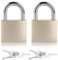 2 Pcs Candados Misma Llave, Candados con Llaves, 38mm Candado con Llave, Candados de Seguridad Impermeable para Exteriores Puertas Garaje Equipaje Maletas Casillero de Gimnasio Cobertizos