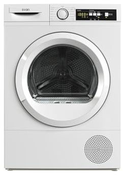 Svan Secadora de Bomba calor 8Kg Carga Frontal Blanco SSB800A2DB. 1000W, 15 Programas, Función Antiarrugas, Display LED manual, Eficiencia Energética Clase A++ [Clase de eficiencia energética A++]
