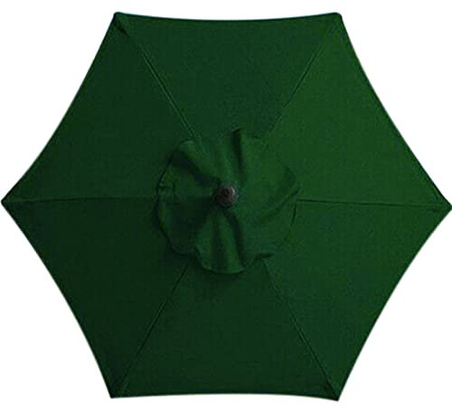 IkErna Toile de Remplacement pour Parasol, 200/270/300Cm 6 Bras, Toile de Parasol de Jardin, Toile de Remplacement pour Parasol de Table, Toile de Remplacement pour Parasol de Marché/Green/270Cm