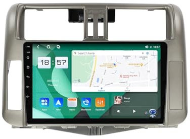 Android 12 Car Stereo 2 DIN para Toyota Land Cruiser Prado 150 2009-2013 Pantalla táctil de 9 Autoradio con Inalámbrica CarPlay/Android Auto,FM Am Radio Dab+ RDS/DSP/GPS/DVR/SWC/BT 5.0(B,M400S)