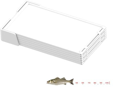 Regla de pescado plegable, regla de pescado para barco | Pequeña regla de pesca plegable e impermeable | Tabla de medición multifuncional clara y grabada para medir peces con precisión, para barcos
