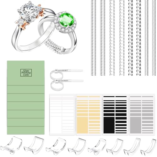 YIUWOD 40 PièCes Ajusteur Bague Invisible - Reducteur Bague - Ajusteur Bague - Convient pour ajuster des anneaux de différentes tailles, conception invisible, ne tombera pas et ne tournera pas
