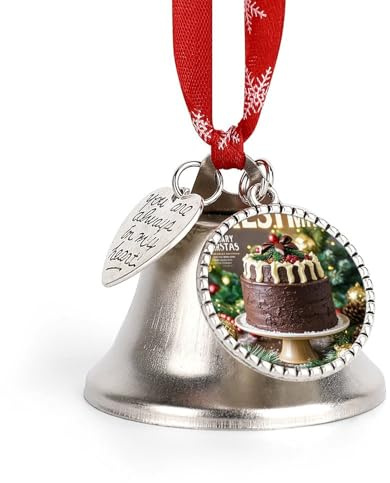 Bells Ornament Christmas Hanging Bell Cake Traditional Events Printed Silver Bells Decorations Christmas Snowman Ornaments for Christmas Tree Home Decorations