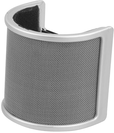GOOHOCHY Mikrofon mit Klarer Klangqualität aus Stahl und Schwamm Windschutz Popfilter U-förmiger Multifunktionaler Popschutz für Handmikrofone für Sprachaufnahmen