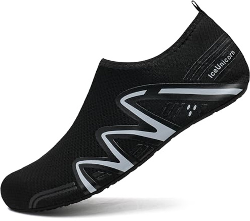 IceUnicorn Dam, herr, badskor, simskor, unisex, vattenskor, strandskor, surfskor, vattenskor för sommar, strand, 721svart, 38/39 EU
