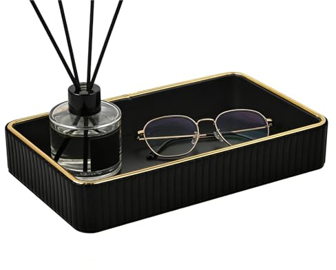 XNONE Vassoio in pelle PU, organizer da scrivania, organizer per comodino, portachiavi, vassoio decorativo per telefono, portafoglio, gioielli, orologi, profumi, accessori per bagno e camera da letto