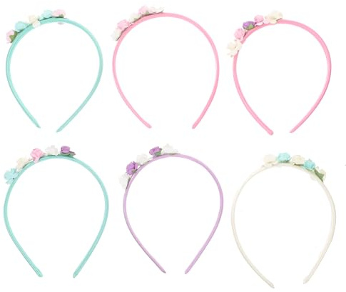 IMIKEYA 6pièces Bandeau Fleuri pour Fille avec Roses Artificielles Lot de Accessoires pour Cheveux Mignons Ornements de Tête pour Mariages et Fêtes