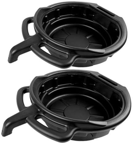 WEKADRIN 2 Pezzi Contenitore Scarico Olio PE Resistente Vaschetta Raccolta Olio per Manutenzione Motore Facile da e Installare