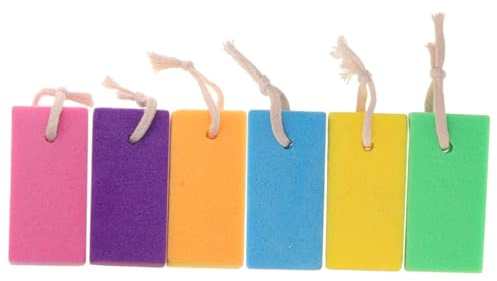 Fußpeeling Bimsstein Hornhautentferner für Füße | Entfernung Abgestorbener Hautschüppchen, Komfortabel in Hand, für Damen und Herren, 6 Stück-Pack
