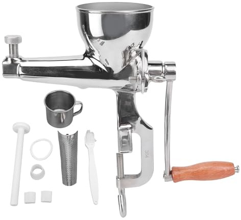 Oreilet Jugador de Hierba de Trigo de Acero Inoxidable, Herramienta de Extractor de Hierba de Trank de Manivela, Vegetales Frutales Exprimiendo la Prensa de Jugo Naranja para Jugo