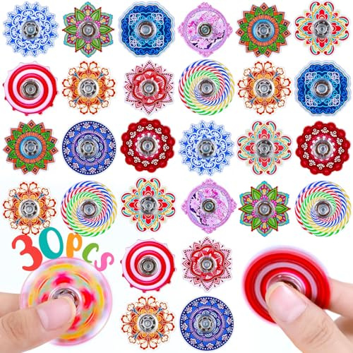 30 PCS Party Bag Fillers for Kids Fidget Spinner Party Favours Mini Sensory Fidget Toys, Pass the Parcel Prizes Fidgets Pack Classroom Rewards Fillers Fidgets Box Bulk Gifts Kids Lucky Dip Prizes