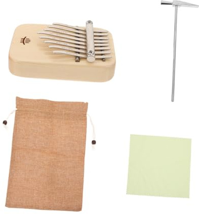 YARNOW Kalimba Portátil Tonos Precisos de 8 Notas para Principiantes Piano de Pulgar de Madera de Arce Natural, Instrumento Musical Compacto para Práctica y Uso al Aire Libre